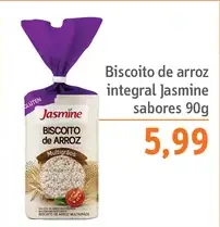 Biscoito de arroz Jasmine Integral