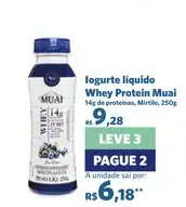 Iogurte líquido Muai Whey Protein