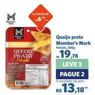 Queijo prato Member's Mark Fatiado