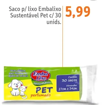 Saco para lixo Embalixo Sustentável Pet Perfumado