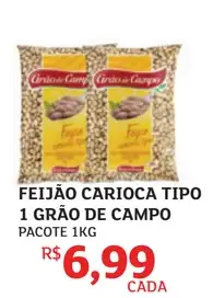 Feijão Grão de Campo Carioca Tipo 1