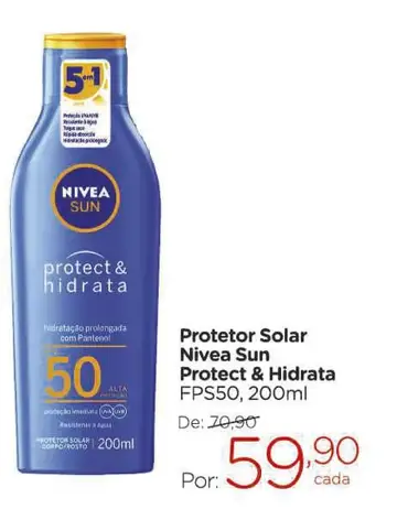 Protetor Solar Nivea Protect & Hidrata, FPS 50