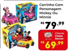 Carrinho Com personagem Mickey