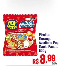 Pirulito Pop Mania Morango Azedinho