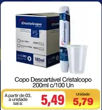 Copo Descartável Cristalcopo