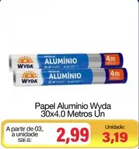 Papel Alumínio Wyda
