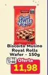Biscoito Wafer Mulino Royal Rolls