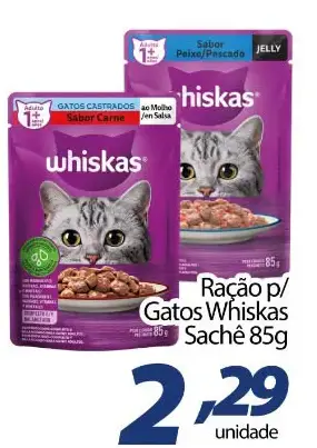 Ração para gatos Whiskas Carne ao Molho
