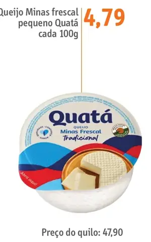 Queijo Minas Frescal Quatá Tradicional