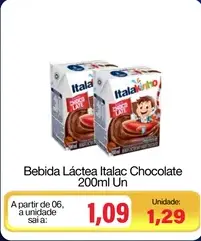 Bebida Láctea Italac Chocolate
