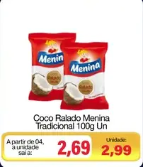 Coco Ralado Menina Tradicional