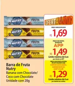 Barra de Fruta Nutry Banana com Chocolate