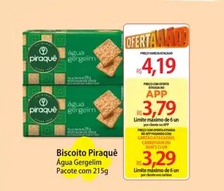 Biscoito Água e Gergelim