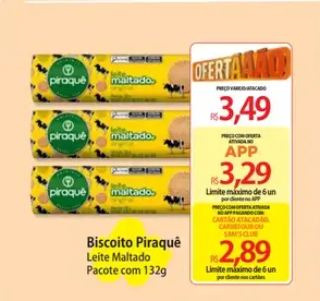 Biscoito Piraquê Leite Maltado