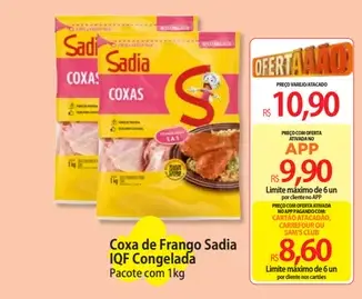 Coxa de Frango Sadia IQF Congelada