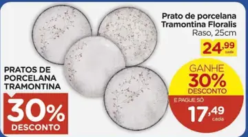 Prato Tramontina De porcelana