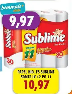 Papel higiênico Sublime Folha simples
