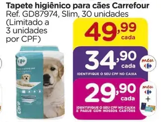 Tapete higiênico para cães Carrefour Slim