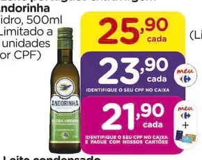 Azeite de Oliva Andorinha Extra Virgem