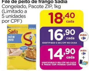 Filé de Peito de Frango Sadia Congelado