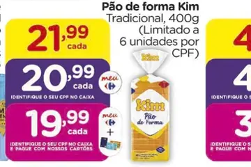 Pão de forma Kim Tradicional