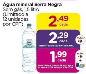 Água mineral Serra Negra Sem gás