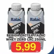 Bebida láctea Italac Whey Zero Lac