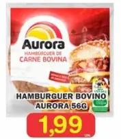 Hambúrguer bovino Aurora