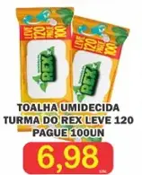 Toalha umedecida Turma do Rex