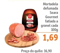 Mortadela Seara Gourmet Defumada fatiada