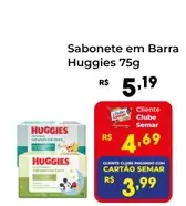 Sabonete em Barra Huggies
