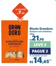 Risoto Grandoro Damasco com Amêndoas