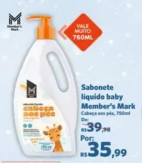 Sabonete líquido Member's Mark Baby