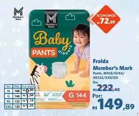 Fralda Member's Mark Pants