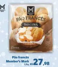 Pão francês Member's Mark Tradicional