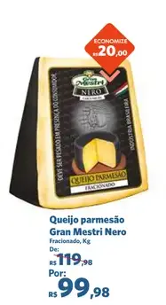 Queijo parmesão Gran Mestri Nero Fracionado