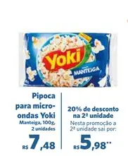 Pipoca para micro-ondas Yoki Manteiga