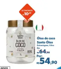 Óleo de coco Santo Óleo Extravirgem
