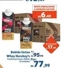 Bebida láctea Whey Hershey's Cranberry/Cacau