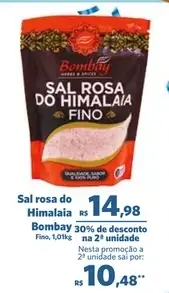 Sal rosa do Himalaia Bombay Fino