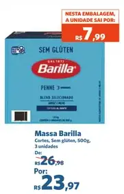 Massa Barilla Cortes, Sem glúten