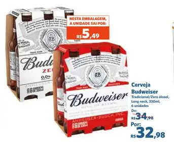 Cerveja Budweiser Zero álcool
