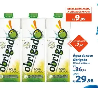 Água de coco Obrigado
