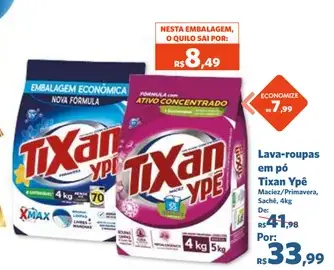 Lava-roupas em pó Tixan Ypê Primavera