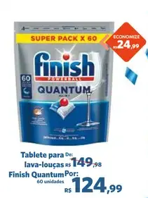 Tablete para Lava-louças Finish Quantum