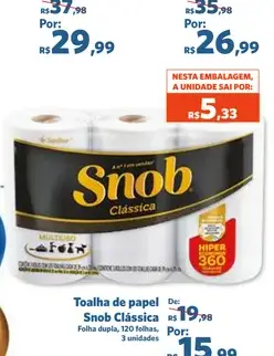 Toalha de papel Snob Clássica