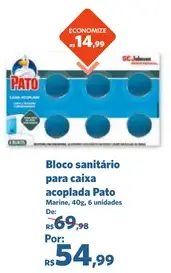 Bloco sanitário para caixa acoplada Pato