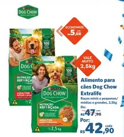 Alimento para cães Dog Chow Extralife, adultos, raças minis e pequenas