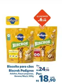 Biscoito para cães Pedigree Adultos, Raças pequenas, Banana/Maçã