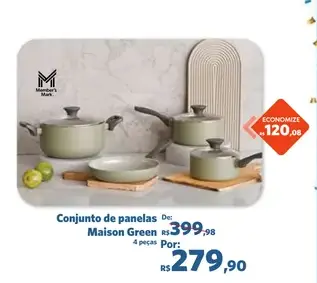 Conjunto de panelas Maison Green
